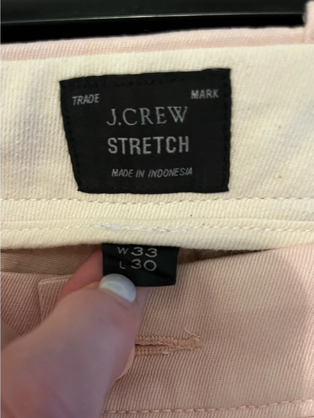 J. Crew Men’s Slim Chinos in Light Pink Tailored Smart-Casual Polished